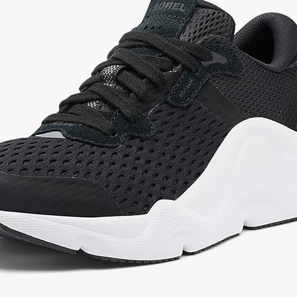 Women's Sorel Kinetic RNEGD Lace Black Shoes sz 12 - Picture 3 of 7